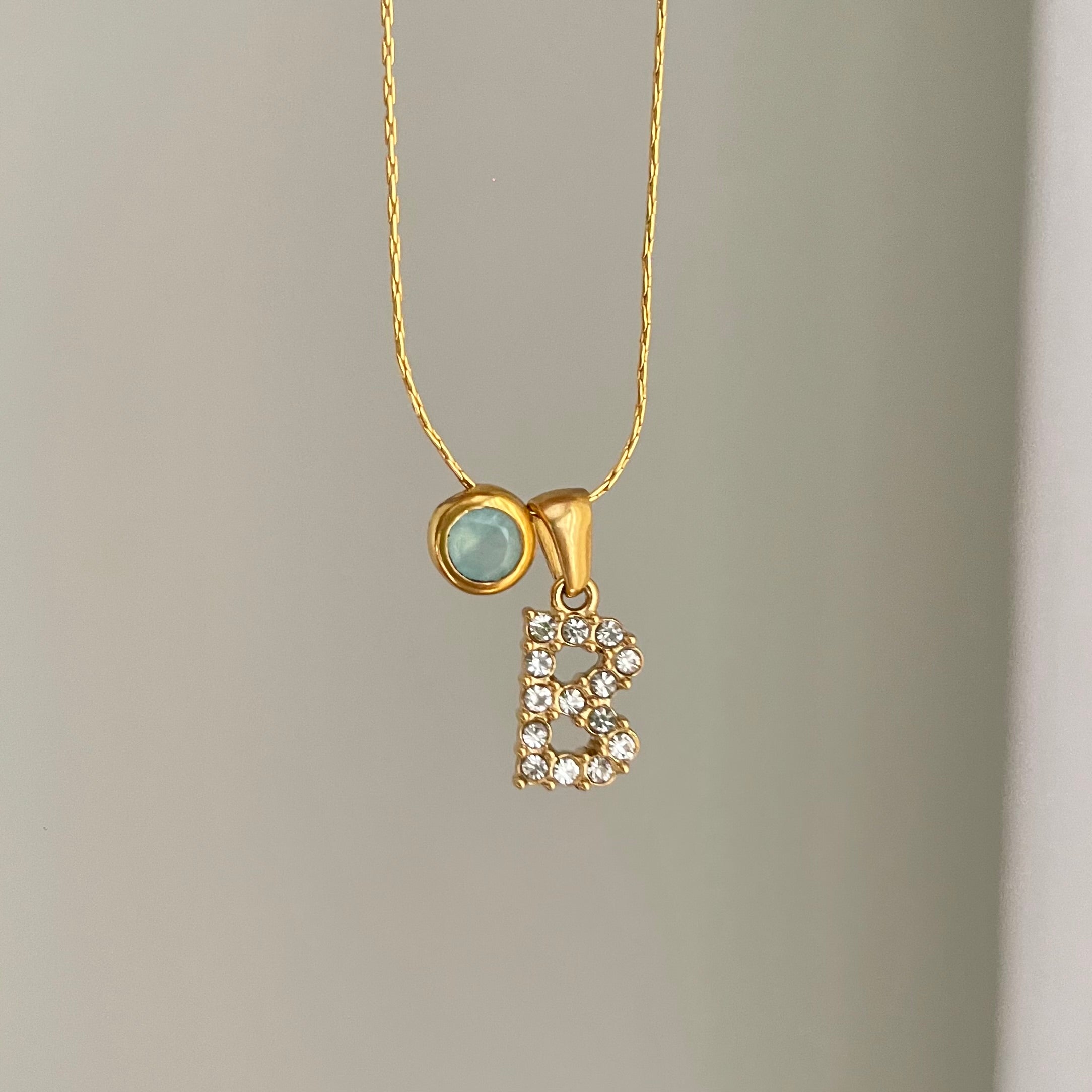 SPARKLE INITIAL BIRTHSTONE Necklace