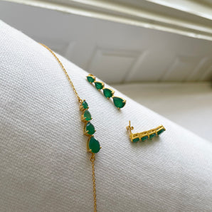 Drops of Jupiter Necklace {Green Onyx}