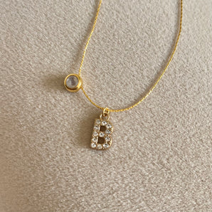 SPARKLE INITIAL + BIRTHSTONE Necklace