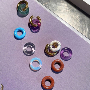 GEMSTONE DONUT HOOPS