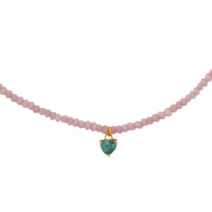 Stone Heart [Pink Opals/Turquoise]