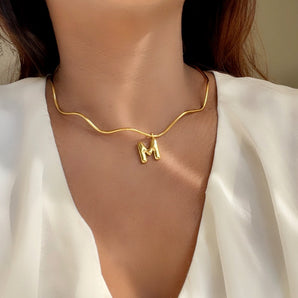 Balloon Letter Hasli Necklace