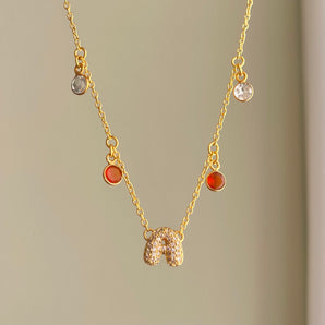 Orange Rain [Initial Necklace]