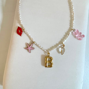 Balloon Letter Charm Necklace