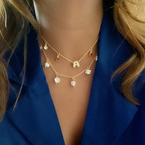 Orange Rain [Initial Necklace]