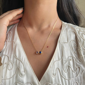 Two Birthstones Necklace