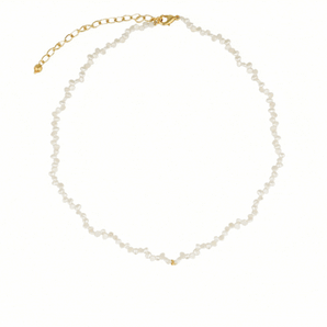 3 CHARM NECKLACE - PEARLS