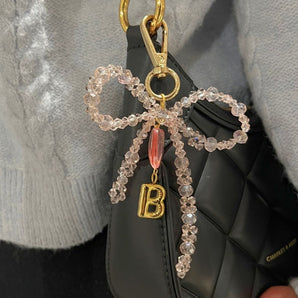 Pink Bow Letter [bag charm]