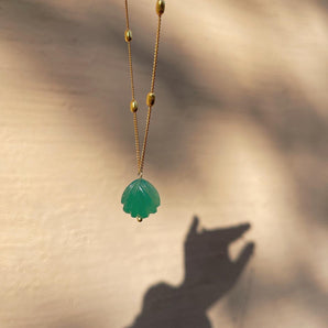 OYSTER Necklace [ green onyx ]