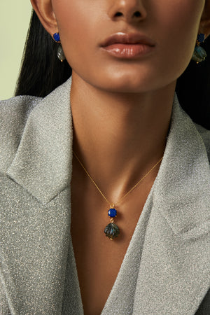 Cosmic Seas Necklace [ lapis lazuli - labradorite ]