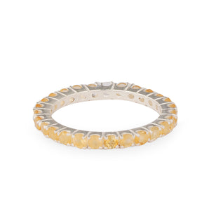 STACK BAND - Citrine Silver